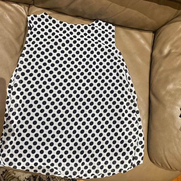Today Black & White Polka Dot sleeveless Top. - Picture 5 of 6